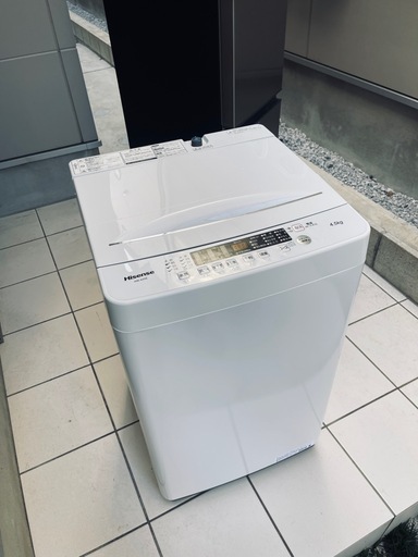 配送可能　2023年式  全自動洗濯機 最短10分洗濯 HW-K45E ホワイト ハイセンスジャパン Hisense