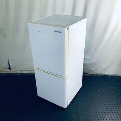ID:rg219449 ハイセンス Hisense 冷蔵庫 一人暮らし 中古 2018年製 2ドア 134L ホワイト ファン式 右開き HR-G13A-W  【リユース品：状態B】【送料無料】【設置費用無料】