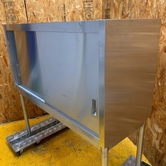 a(6657) ステンレスキャビネット 作業台 両面扉 W1200D450H1210 飲食店 ステンレステーブル キッチン作業台 直接引き取り歓迎 大阪