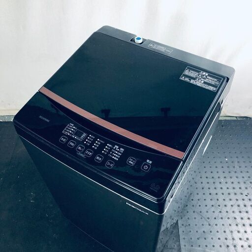 ID:sd25675 アイリスオーヤマ IRISOHYAMA 洗濯機 一人暮らし 中古 2021年製 全自動洗濯機 6.0kg ブラック 送風 乾燥機能付き IAW-T603BL  【リユース品：状態B】【送料無料】【設置費用無料】