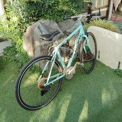 ビアンキカラーのクロスバイク