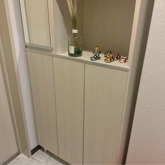 取りに来れる方限定！ミラー付シューズボックスです！ 取りに来られる方限定⭐︎ミラー付きシューズボックス