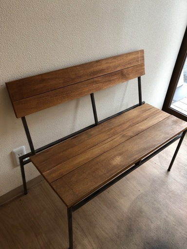 ガーデンチェア　金属製ベンチ