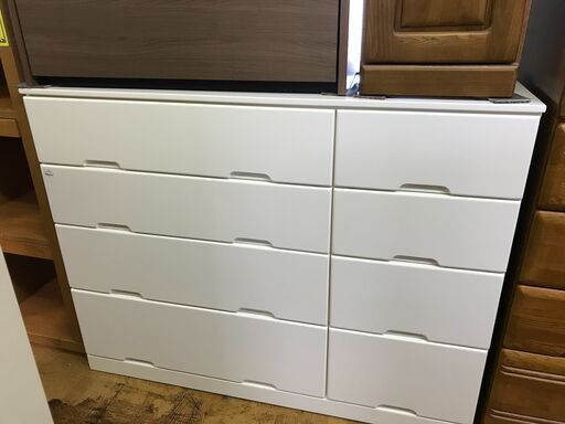 【FU966】★4段チェスト  ホワイト  収納家具 家具 クリーニング済 堺市 深井 【ジャングルジャングル深井店】