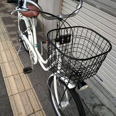 22吋 小径ファミリーサイクル 外装6段/LEDオート/クリーム