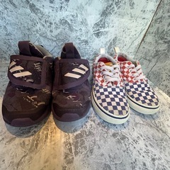 Vans マルチカラー　& adidas 2足セット