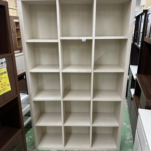 【ドリーム川西店御来店限定】  ボックスラック ホワイト H1860×W1150×D300 クリーニング済み 【2001287255604965】