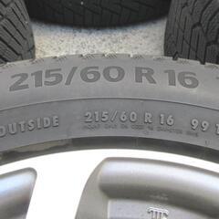 スタッドレス タイヤ  215 60R 16T レガシー 4本セット EPSILON コンチネンタル 