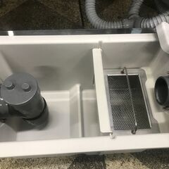 ２槽シンク　1200*450*800BG90*60　シングルレバー付き　グリストラップ付き　中古