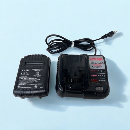 数回使用 RYOBI電池パックB-1815L＆ 充電器UBC 1801Lセット