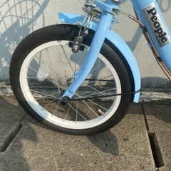 people いきなり自転車16インチ ブルーグレー