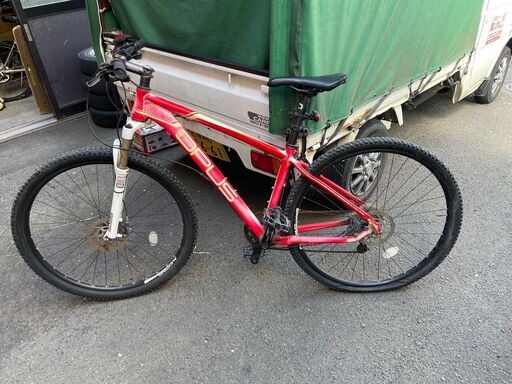 26インチ自転車　フルサス 3×9段 マウンテンバイク　サビあり　パンクあり　サドル破れ