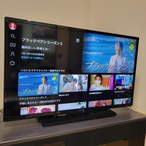 画面傷なし／2019年製□40型フルハイビジョン液晶テレビ