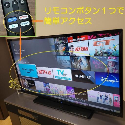 画面傷なし／2019年製□40型フルハイビジョン液晶テレビ
