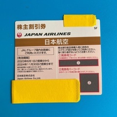 日本航空JAL株主優待券（搭乗期限2024年11月30日）