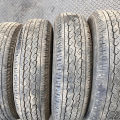 BS BRIDGESTONE V600 165R14LT 6PR 14インチ 夏タイヤ 4本 19年製 バリ溝 ADバン プロボックス サクシード等