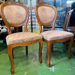 【愛品館八千代店】イタリア製　ロココ調　チェア　２脚セット