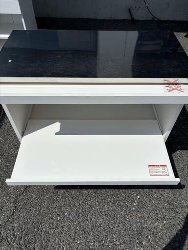 6081 ステンレスカウンター幅90 ホワイト KK-90 【完成品 日本製