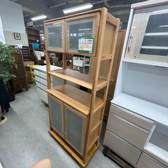 ジ314】食器棚 レンジ台 (ma)