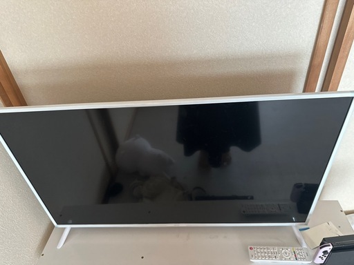 FFF テレビ 40インチ 40型 TV ホワイト 裏番組 録画機能付き対応 外付けHDD録画対応