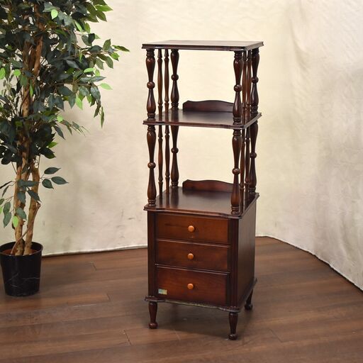 ≪zyt1639ジ≫ Hakuho Furniture GLASGOW オープンシェルフ 飾り棚 ビンテージ家具/電話台/花台/置台/飾り台/レトロ/中古家具/宮城県仙台市 60802-02