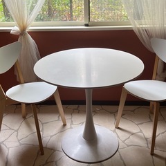 ダイニングテーブルとチェアのセット IKEA イケア ホワイト ダイニング