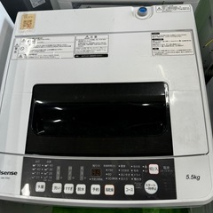 ご来店時、ガン×2お値引き‼️Hisense(ハイセンス)2019 年製5.5 kg 洗濯機🎉