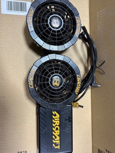 バートルファン、バッテリー2つセット1つはジャンクです中古品