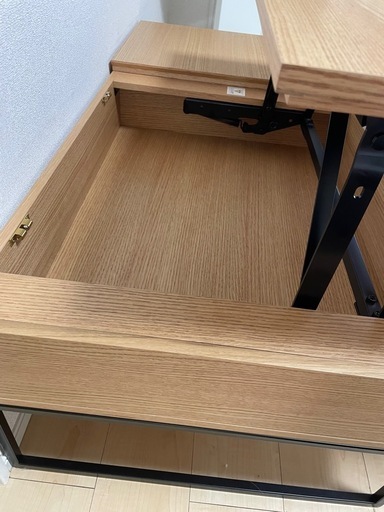 ニトリ - ニトリ 昇降式センターテーブル Nヒバリ 120 リフトアップ 