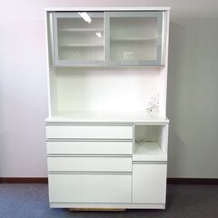 ニトリ RESUME キッチンボード 食器棚 ホワイト ニトリ 食器棚 キッチンボード レジューム ホワイト 白 90cm