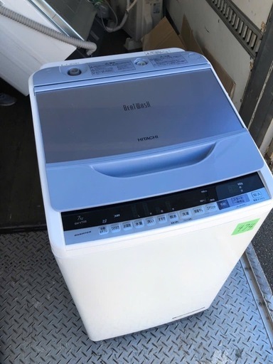 NO 474 福岡市内配送設置無料✨　日立 HITACHI ビートウォッシュ 全自動洗濯機 （7kg） ブルー BW-V70B A