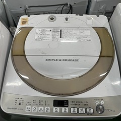 ご来店時、ガン×2お値引き‼️SHARP(シャープ)2016 年製 7.0kg