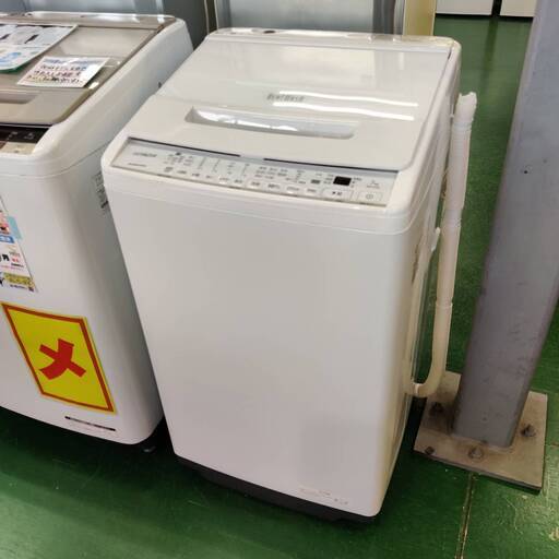 【愛品倶楽部柏店】 分解洗浄済★保証充実 日立 (HITACHI) 2021年製 7.0kg 全自動洗濯機 BW-V70G(W) ビートウォッシュ