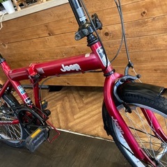 Jeep前後タイヤ・チューブ新品！】6段変速 20インチ折りたたみ自転車