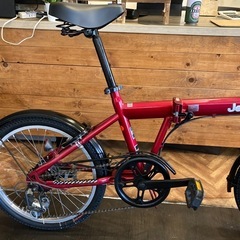 Jeep前後タイヤ・チューブ新品！】6段変速 20インチ折りたたみ自転車