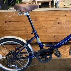 チェーン新品！ LEDオートライト】6段変速 20インチ折りたたみ自転車