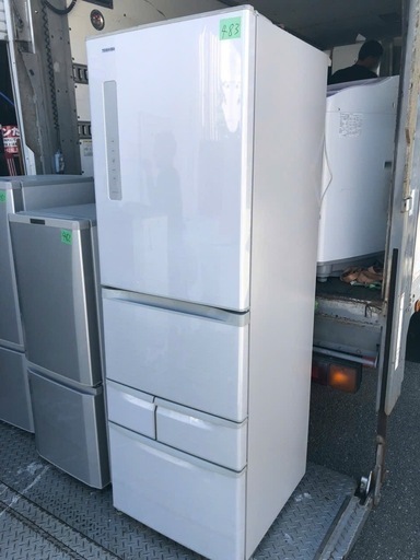 NO 483\n 福岡市内配送設置無料✨　東芝 TOSHIBA VEGETA(ベジータ) 冷凍冷蔵庫 (426L・右開き） 5ドア ブライトシルバー GR-G43G(SS)