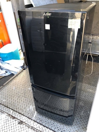 NO 493 福岡市内配送設置無料✨ 三菱 【右開き】146L 2ドアノンフロン冷蔵庫 keyword キーワードブラック MR-P15EA-KK