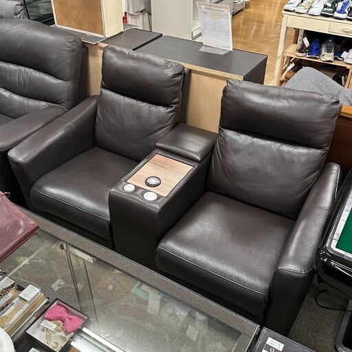 【リサイクル市場エコ伊川谷】NITORI / ニトリ 両電動リクライニングソファ Nストラス   幅217㎝ 奥行84～154㎝ 高さ98㎝【クーポン付き】【取りに来られる方限定】【軽バン1時間貸出無料】