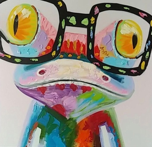 絵画　カエル