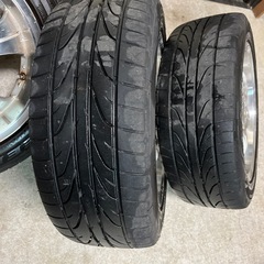 ホンダモビリオ、フィット等に195-55-15 4穴タイヤ付きアルミホイール