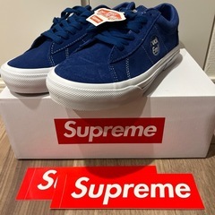 Supreme x Vans ネイビー スニーカー Fuck Em!