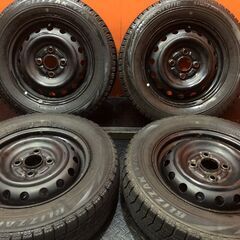 【BS BLIZZAK VRX 155/70R13】スタッドレス【スチールホイール 13インチ 4J4HPCD100】ハブ径54mm バリ溝 ミライース等　(KTO143) 