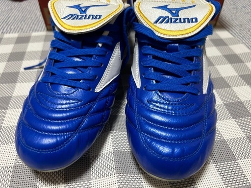 未使用 ミズノ WAVE CUP LEGEND ブルー スパイク　25.5cm