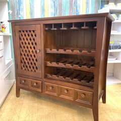 ◆木製ワインラック　18本収納　アンティーク風◆ ◇木製ワインラック 18本収納 アンティーク風◇