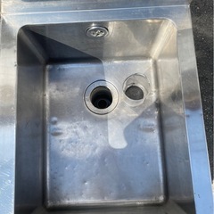 業務用 1槽シンク 幅450×奥600×高さ800+130(mm) BG付き バックガード付き 一層シンク 一層 1層 一槽 厨房機材 厨房機器 店舗用品 大阪