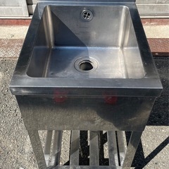 業務用 1槽シンク 幅450×奥600×高さ800+130(mm) BG付き バックガード付き 一層シンク 一層 1層 一槽 厨房機材 厨房機器 店舗用品 大阪