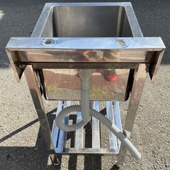 業務用 1槽シンク 幅450×奥600×高さ800+130(mm) BG付き バックガード付き 一層シンク 一層 1層 一槽 厨房機材 厨房機器 店舗用品 大阪