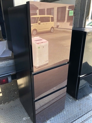 NO 490  福岡市内配送設置無料✨　冷蔵庫 ダークブラウン HR-G2801-BR [282L /3ドア /右開きタイプ] [冷凍室 68L]
