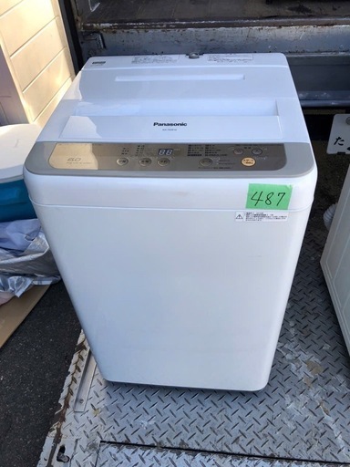 NO 487  福岡市内配送設置無料✨　パナソニック 6.0kg 全自動洗濯機　シャンパンPanasonic NA-F60B10-N